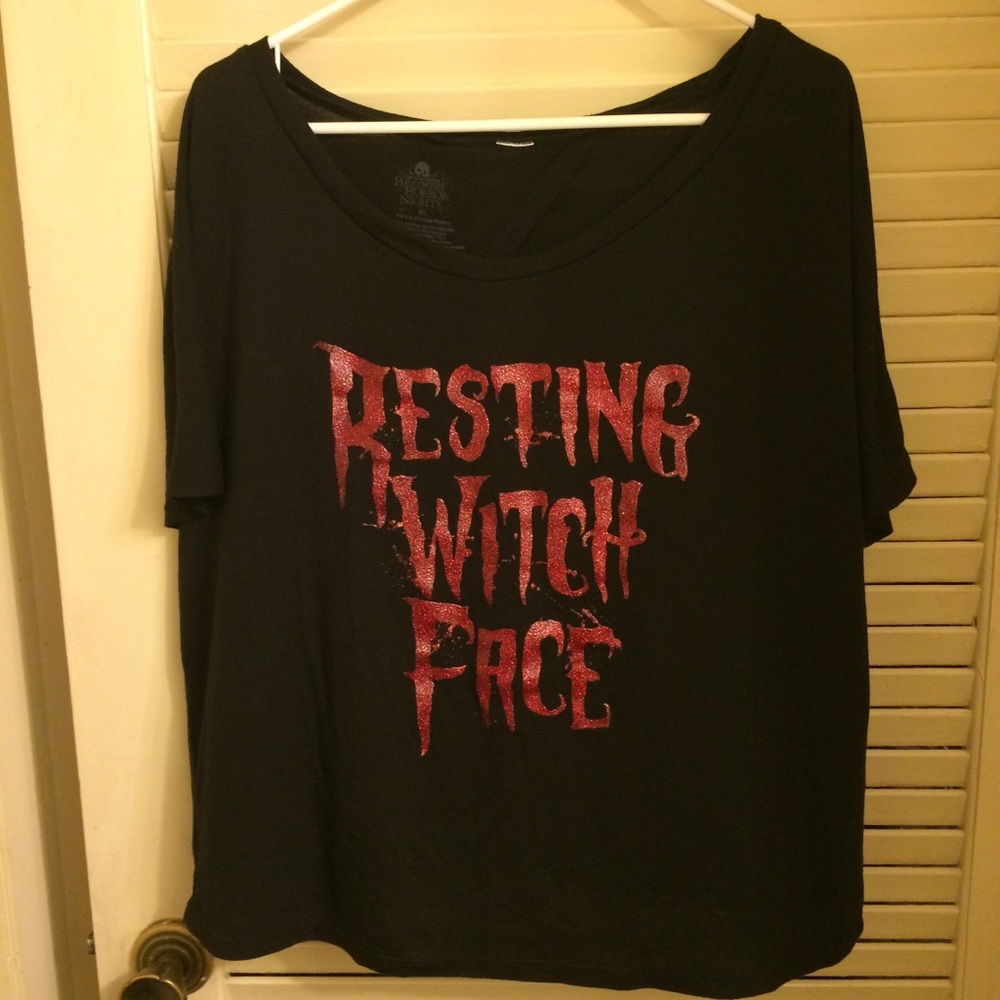 HHN “Resting Witch Face” blouse, keyhole design